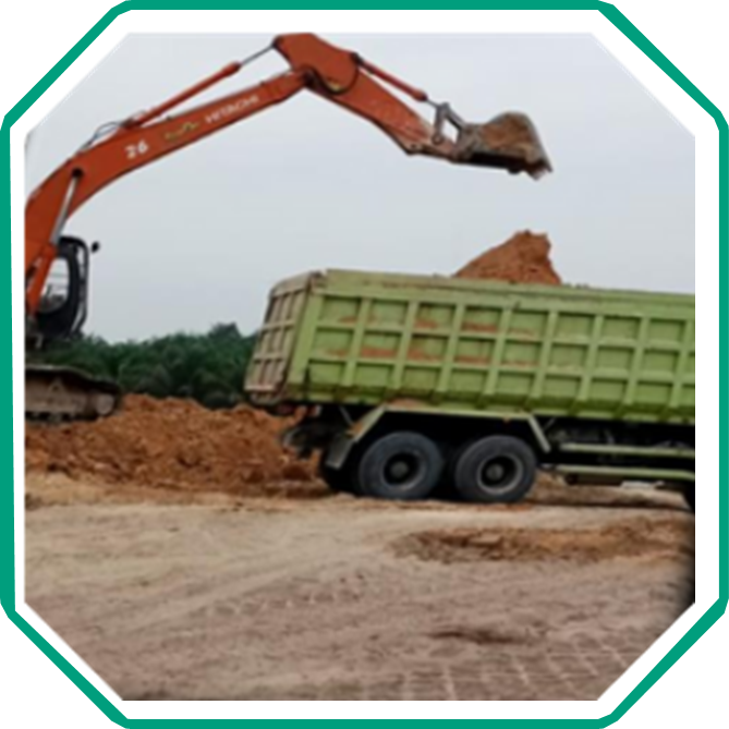 PT.PETRONESIA BENIMEL GROUP HK PROYEK PEMBANGUNAN REST AREA STA 46B TOL PEKANBARU-DUMAI ( TAHUN 2023-2024 ) LOADING TANAH